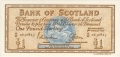 Bank Of Scotland 1 Pound Notes 1 Pound,  1. 6. 1966